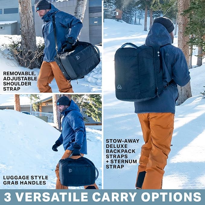 Wildhorn Brimhall Ski Boot Bag and Snowboard Backpack -US Ski Team Official Supplier- Premium Durable Waterproof Travel Ski boot bag backpack for Boots, Helmets, Goggles & Outerwear