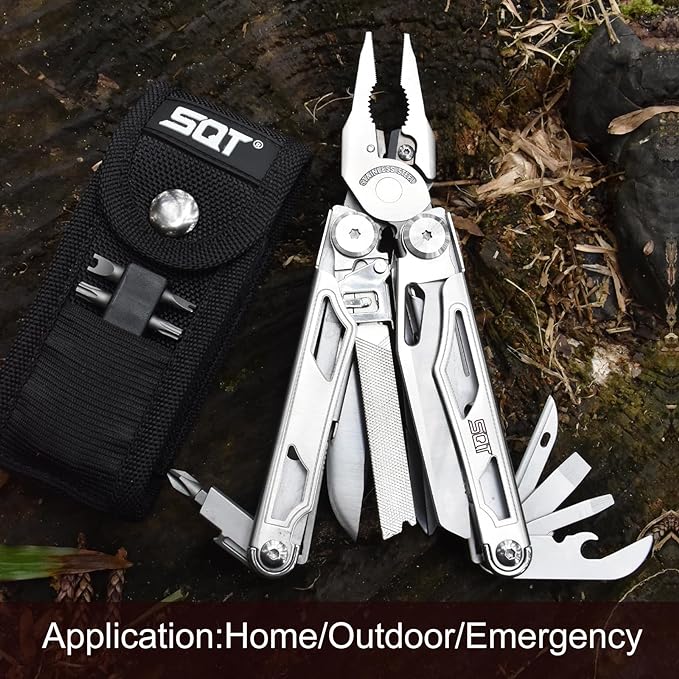 SQT2045 20-in-1 Multitool, Gifts for Men, Foldable & Self-Locking, Professional Multitool for DIY, Outdoor Camping, and Home Repairs...