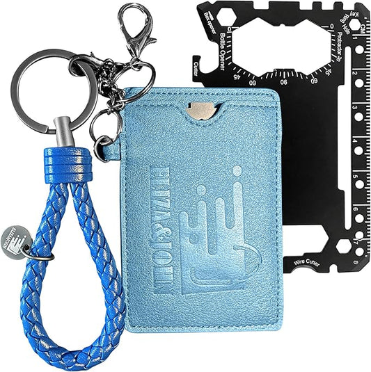 Genuine Leather Keychain and Multitool 3 PC Set by ELIZA&JOHN