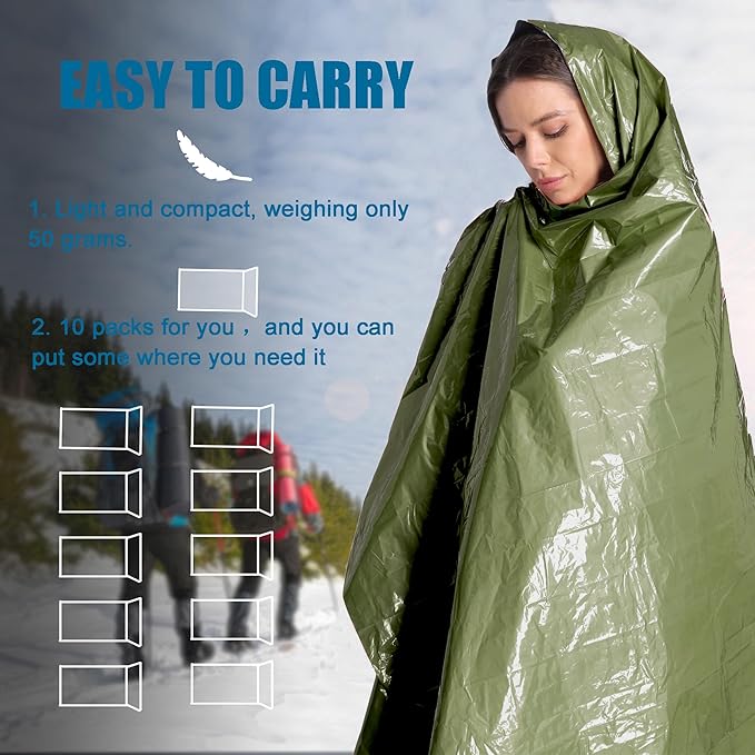 Emergency Mylar Thermal Blanket 82 * 64 in(4 Pack), Gigantic Space Blanket, Survival Blankets Heavy Duty Camping Gear, First Aid, Silver…