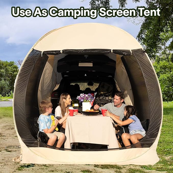 Alvantor Screen House Gazebo, 6-10-15 Person Pop Up Igloo Screened Canopy Tent with Mosquito Netting Sides, Instant UV Resistant Sun Shelter for Garden, Patio, Backyard