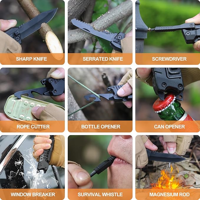 Pocket Knife 22 in 1 Multitool - Pocket Knife for Men, Gifts for Men Dad Husband, Multitool for Men - Christmas Birthday Gifts for Men, Stocking Stuffers for Men - Gift Idea for Camping, Outdoor