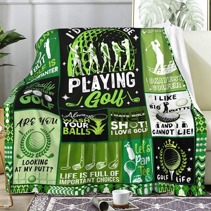 Golf Blanket Gifts for Men Women,Soft Cozy Sport Golf Blankets and Throws Bed Bedding Outdoor,Cool Golfing Funny Golf Gifts for Golfers Kids Golf Lovers 60"x50"