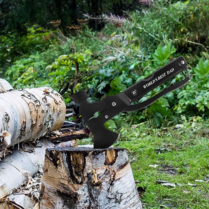 Gifts for Dad from Daughter Son,All in One Survival Tools Axe Hammer Multitool Camping Accessories,Birthday Father's day Christmas Thanksgiving day Gift Ideas for Men Father Him,ATH-402