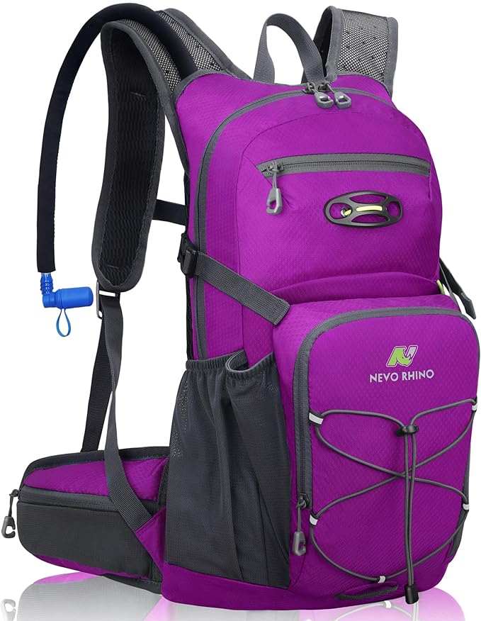 N NEVO RHINO Hydration Backpack, Hydration Pack Hydropack, Water Backpack Insulated Hiking Backpack with 3L Water Bladder for Hiking