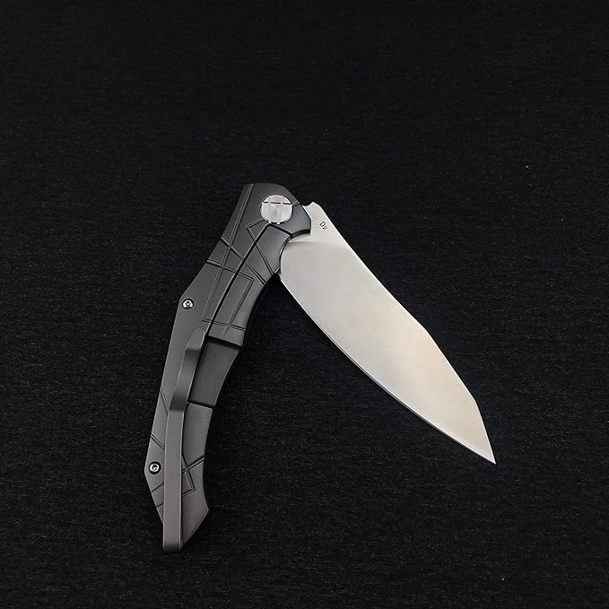 HUAAO Folding Knife, 4.3'' D2 Blade with G10 Handle, Pocket Knife with Clip EDC Flipper Knife for Outdoor Camping Survival Emergency