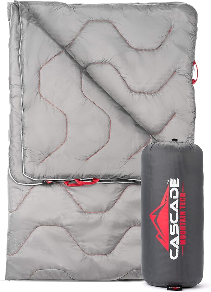 Cascade Mountain Tech Camping Blanket - Lightweight Outdoor Blanket for Camping, Picnics, Concerts, and Travel - 72" x 48"