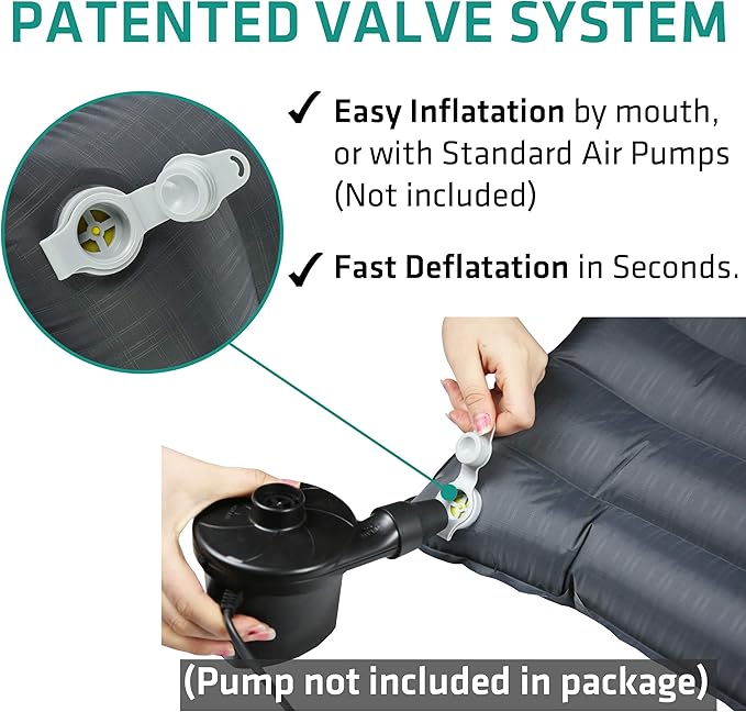 TREKOLOGY UL80 Ultralight Inflatable Backpacking Sleeping Pad for Camping