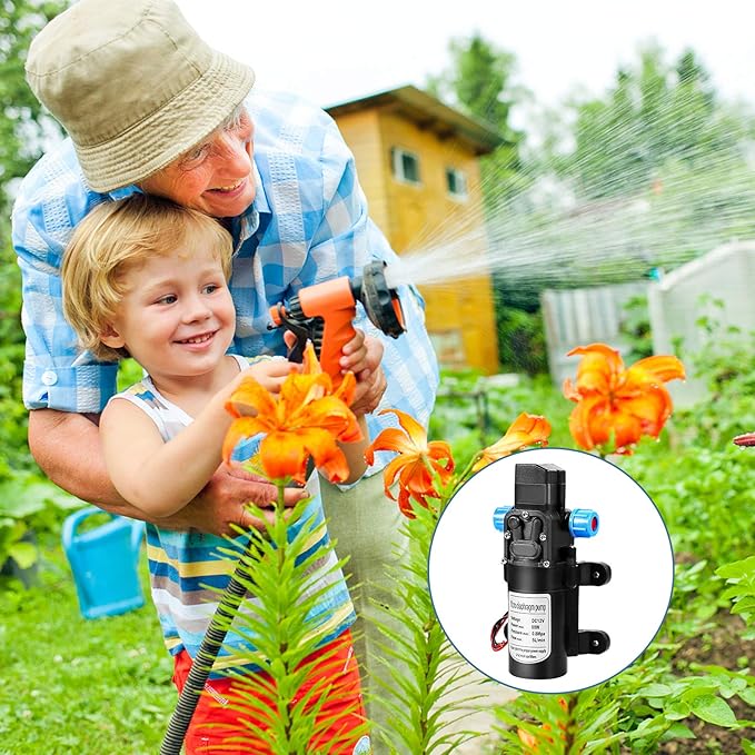 Water Pressure Pump 12v, Rv, Water Diaphragm Pump, 116psi Self-priming Oil Transfer Pump Electric Extractor for Caravan Camping Boat