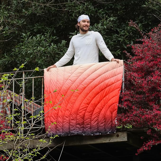 Camping Blanket,Packable Down Alternative Puffy Printed Camping Blanket Lightweight Outdoor Blanket for Camping,Traveling, Stadium, Hiking, Picnics