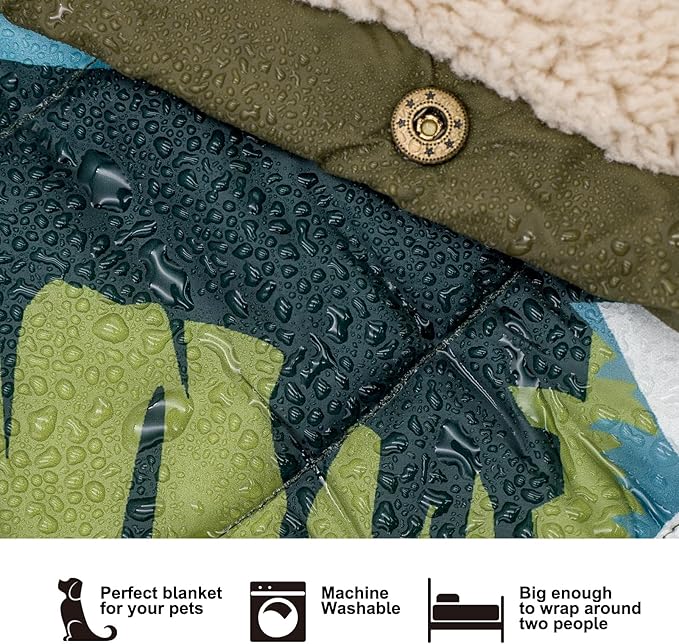 Outdoor Camping Blanket - Puffy Ultralight Packable Blankets for Sleeping, Camp, Travel, Hiking, Stadium, Sherpa Fleece Warm Puffer Portable Camping Quilt, DWR,Machine Washable,56"x 78"
