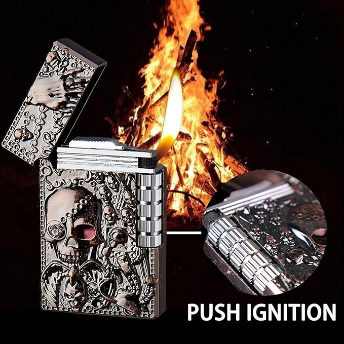 Cool Creative Design Butane Torch Lighters Refillable Novelty Lighter for Fireplace Candle Camping BBQ (Without Gas) (15)