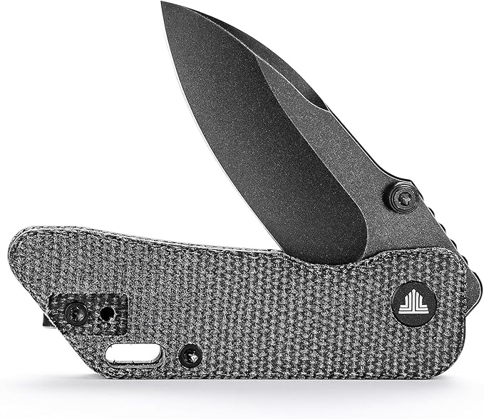 Folding EDC Knife for Men, Pocket Knife with Reversible Deep Carry Clip,2.32" 14C28N Steel Blade,Micarta Handle,Bootes-04B