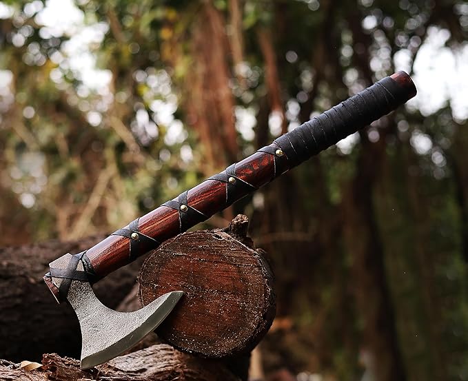 | Viking Axe,Hatchet,Throwing Axe,Hand Axe,Gift for him,Wood Working Tool,Viking Gifts for Men,Camping Hatchet,Tomahawk,Bearded Axe (WCA-015)