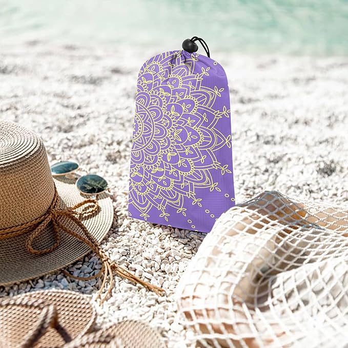 Beach Blanket Sandproof, Large Waterproof Sand Free Beach Mat Lightweight Portable 4-6 Adults Outdoor Picnic Mat 79"X87" for Travel, Picnic, Camping Blanket