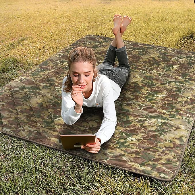 Poncho Liner Military Woobie Outdoor Camping Woobie Blanket for Travel, Beach, Grass, Picnic, Car Emergency, Outdoor, Survival