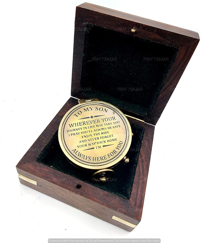Engraved Brass to My Son Compass,My Son,to My Son,Son from Dad,Gift for Son,Father Son Gift,Mother Son Gift,Love Mom,Son from Mom, Love Dad