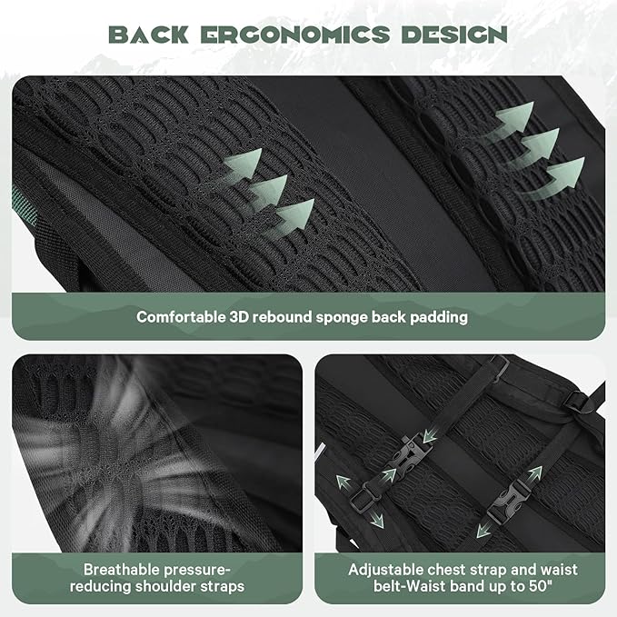 Maelstrom Hydration Backpack, Hiking Backpack with 2L Water Bladder, High Flow Bite Valve Water Backpack Men Women Lightweight Insulation for Hiking, Cycling, Running, Climbing, Camping