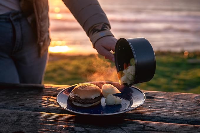 Stansport 24-Piece Enamel Camping Tableware Set