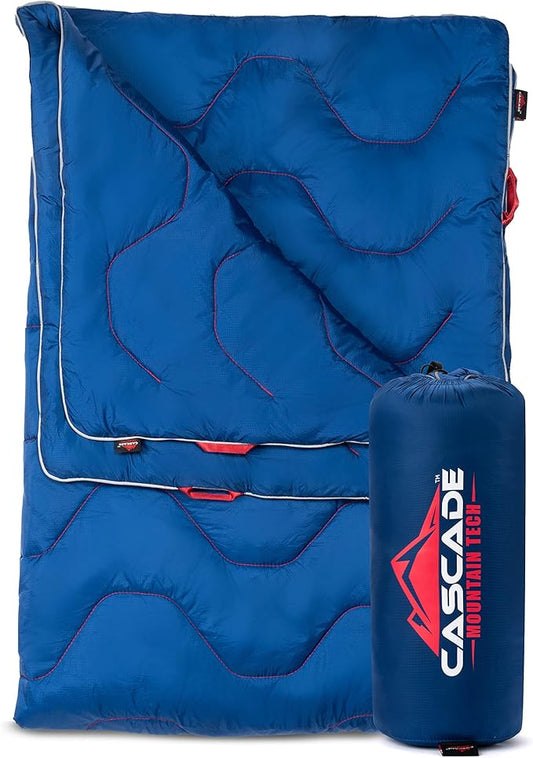 Cascade Mountain Tech Camping Blanket - Lightweight Outdoor Blanket for Camping, Picnics, Concerts, and Travel - 72" x 48"