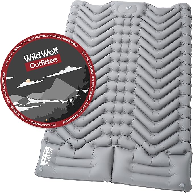 Sleeping pad for Camping 2 Person - Large self Inflatable Mattress Camping - Lightweight Camping Bed for Adults - Ideal for Backpacking Adventures