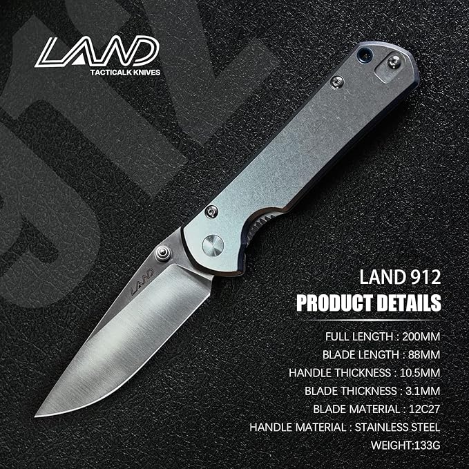 LAND Outdoor Hunting Survival Camping EDC Tool Pocket Folding Knife (912)