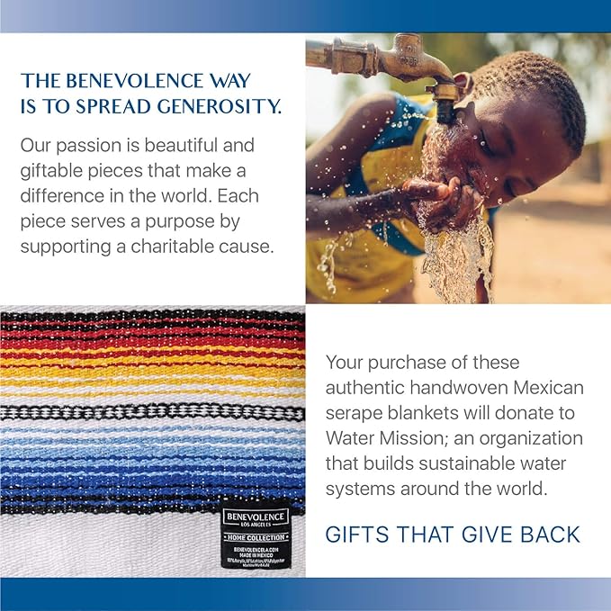 Premium Mexican Blanket, Authentic Hand Woven Falsa Blanket & Yoga Blanket | Made by Traditional Mexican Artisans, Perfect Saddle Blanket, Beach Blanket, Picnic Blanket, Car Blanket, Outdoor Blanket