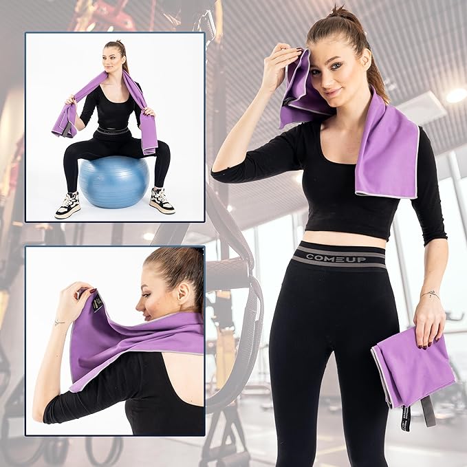 Microfiber Gym & Travel Towel Set of 2 Size in 1 Pack (XL + S) - Camping Towel - Sports & Beach & Yoga Towel- Quick Dry Towel - Super Absorbent