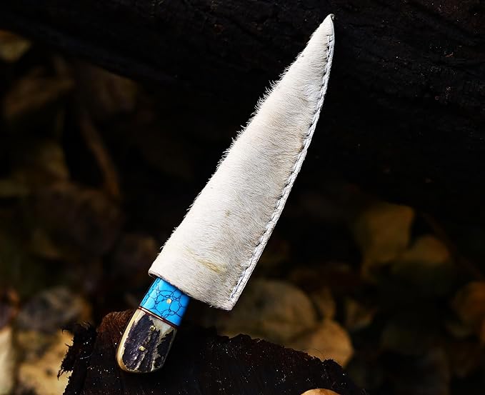 KNI-3140 Custom Handmade D2 Steel Knife with Leather Sheath 3D Engraved