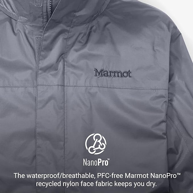 MARMOT Men's Precip Eco Waterproof Rain Jacket - 100% Recycled, Breathable, Lightweight, Packable Raincoat