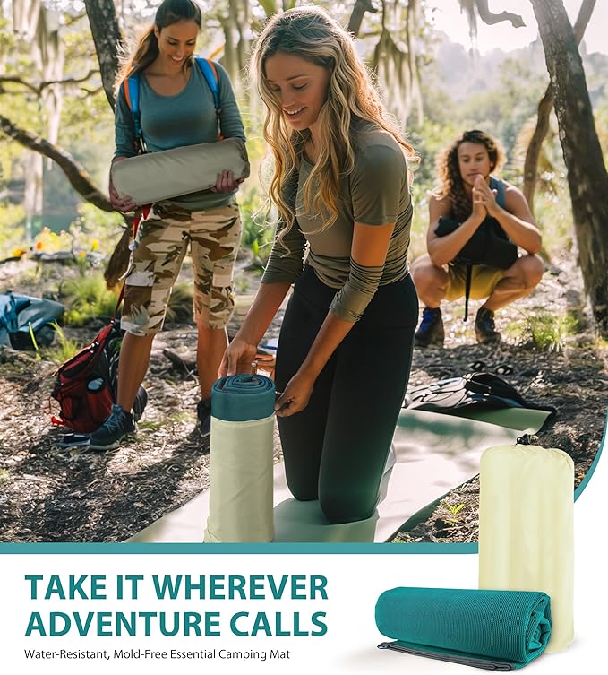 LazBlinds Beach Blanket, Sand-Free Waterproof Extra Large Beach Mat, UV Resistant Sunshade, Reversible Outdoor Picnic Blanket with Travel Bag for Beach Camping Hiking Park Patio (10'x10'/120''×120'')