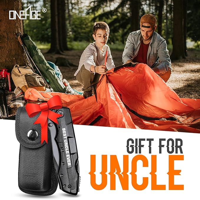 Uncle Gifts,”BEST UNCLE EVER”Multitool Knife,Stocking Stuffers for Uncle,Uncle Birthday Gifts,Best Uncle Gifts,Uncle Gifts from Niece Nephew,Uncle Christmas Gift