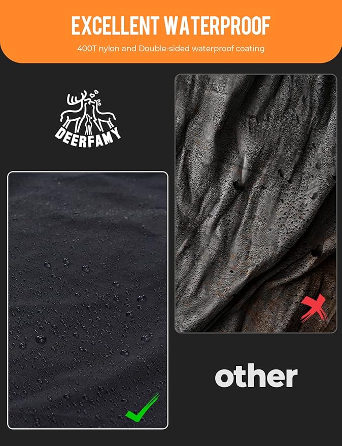 DEERFAMY Outdoor Pocket Blanket(43x28), Waterproof Windproof Picnic Blanket Folding Packable Blanket with Triangular Sand Pocket, Eco-Friendly Blanket for Hiking, Camping, Beach and Concert, Black