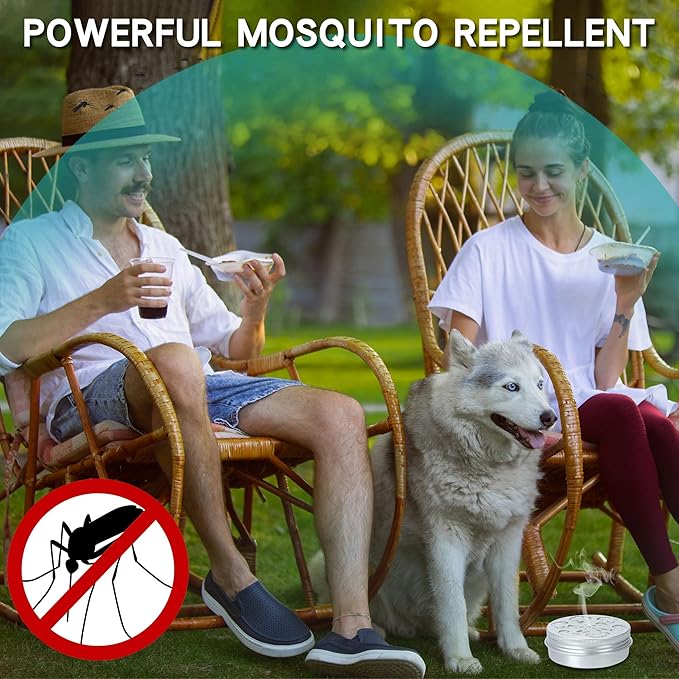 Mosquito Repellent Powerful to Repel Fly Mosquito, 4Pack Natural Mosquito Repellent Outdoor Indoor, Plant Formul Control Mosquito Bits for Home/Camping/Travel/Car