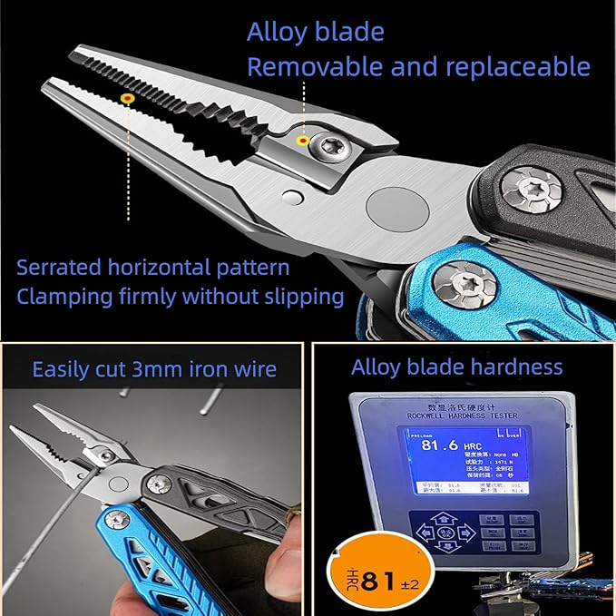 Upgraded Adjustable Wrench Multi tool Hammer,18-in-1 All in One Survival Tools Mini Multitool Pliers for Adults Him Boyfriend Husband Grandpa Women Birthday Valentines Fathers Gift