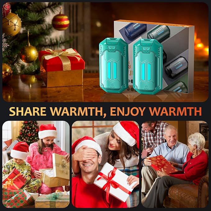 AI Hand Warmers Rechargeable 2 Pack, 6000mAh Electric Hand Warmers with 3 Heat Settings 20Hrs Long Lasting Portable Pocket Heater for Outdoor Camping, Hunting, Golf, Winter Gifts