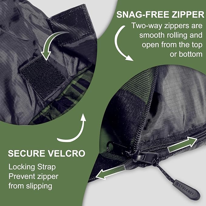 Double Sleeping Bag for Adults Kids Camping, XL Queen Size Sleeping Bags for 2 Person All Season Hiking Backpacking, Lightweight Waterproof with Compression Sack