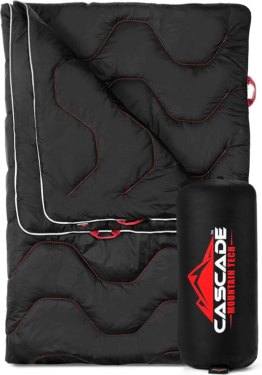 Cascade Mountain Tech Camping Blanket - Lightweight Outdoor Blanket for Camping, Picnics, Concerts, and Travel - 72" x 48"