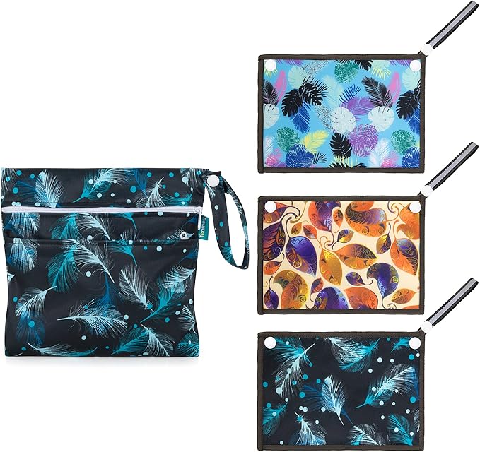 Teamoy 3Pcs Pee Cloth with Storage Bag, Reusable Pee Rag Hygienic Female Urination Solution for Camping, Hiking, Travel