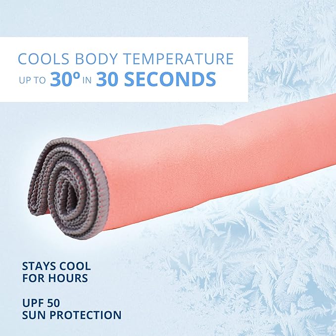 FROGG TOGGS Chilly Pad Pro Soft Microfiber Instant Cooling Towel, Machine Washable, 33”x10.5”