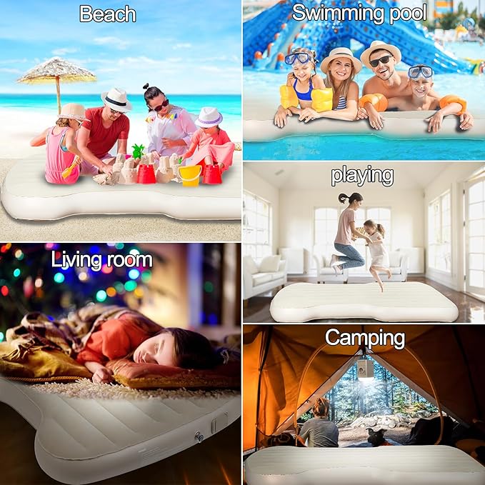 Car Mattress for Tesla Model Y 2024-2020, Self-Inflating Model Y Camping Mattress with Wireless Pump, Portable and Comfortable Tesla Model Y Accessories 2024 2023 2022 2021