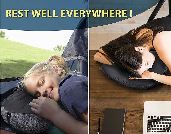 TREKOLOGY Ultralight Inflatable Camping Pillow - Compact & Comfortable Blow Up Pillow for Backpacking, Hiking, and Travel - Aluft Plus Series