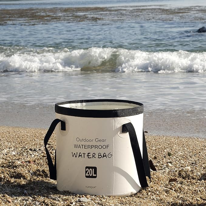 Collapsible Bucket 5 Gallon, Multifunctional Portable Folding Bucket Water Container Wash Basin for Camping Fishing Hiking Traveling Backpacking Outdoor Survival Gardening Car Washing