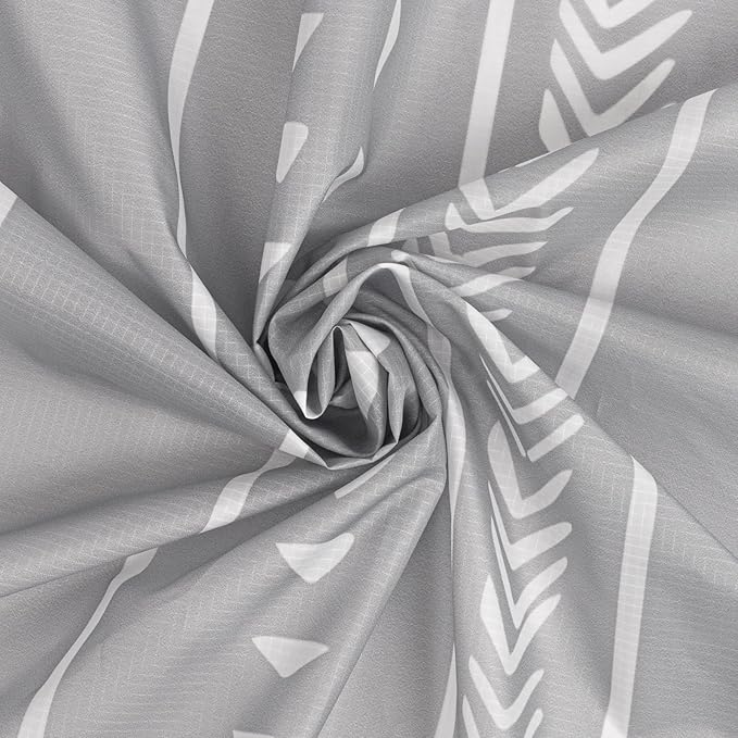 78''×86'' Large Beach Blanket for 4 Adults, Outdoor Beach Mat Sand Proof Waterproof with 4 Stakes & 4 Corner Pockets, Polyester Lightweight Comapct Grey Picnic Mat for Travel, Camping, Hiking