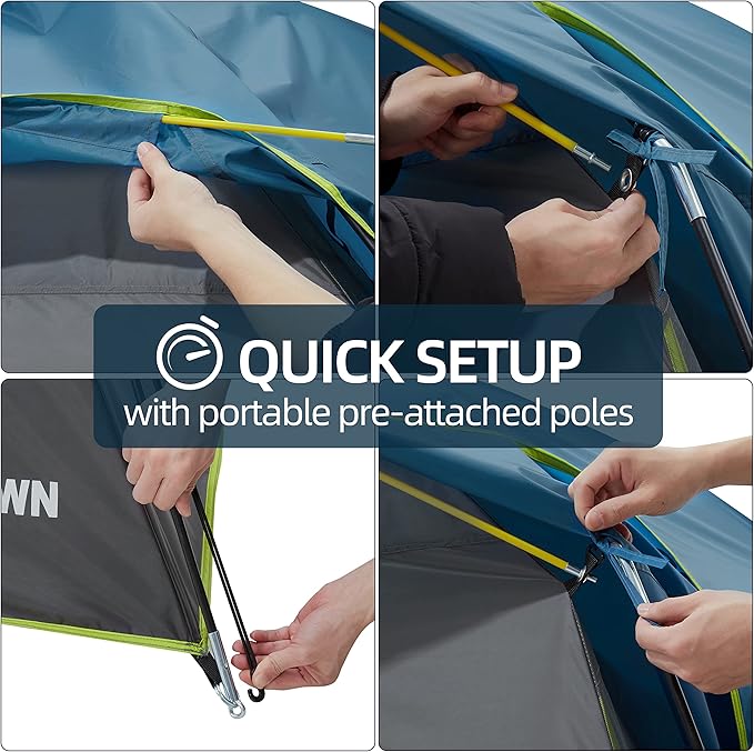 CAMEL CROWN Tents for Camping 4/8 Person Waterproof Quick Setup Folding Outdoor Backpacking Tents 4 People Family Hiking