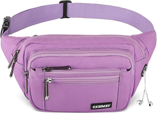 CXWMZY Fanny Packs For Women & Men Waist Pack Hip Bum Bag with Multi-Pockets Large Capacity Waterproof Casual Bum Bag for Disney Traveling Casual Cycling Running Hiking