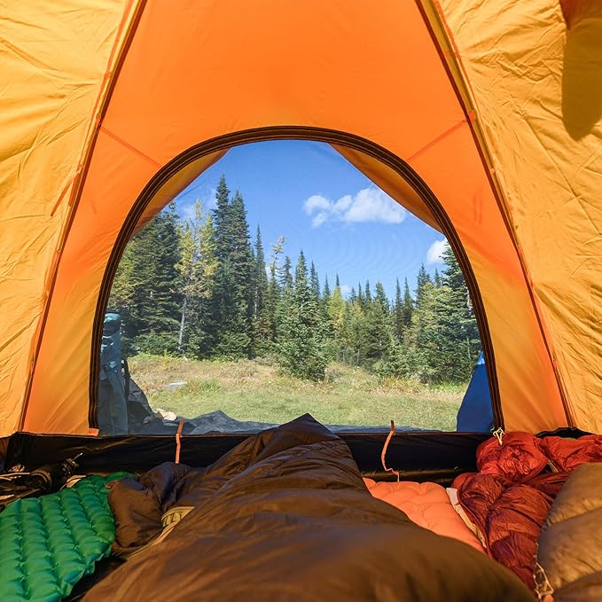 PATIKIL Backpacking Air Mattress Self-Inflating Sleeping Mats for Camping 76x24'' Waterproof Ultralight with Pillow Built-in Foot Pump for Hiking Tent Traveling, Green