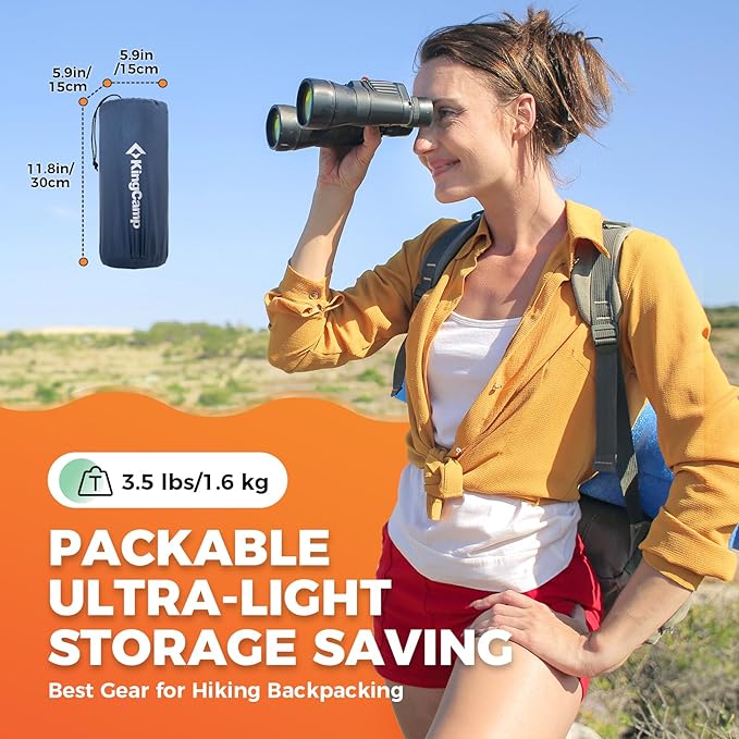 KingCamp Sleeping Pads for Camping, Self Inflating Camping Mattress with Built-in Foot Pump, Connectable Durable Inflatable Sleeping Mat with Pillow, Compact Camping Air Mattress for Camping Hiking