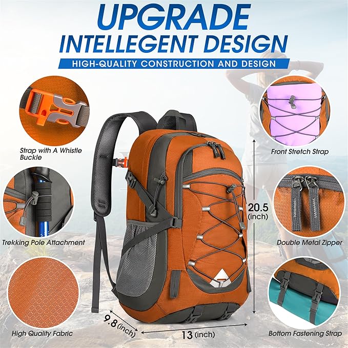 IGOLUMON Hiking Backpack 40L Packable Lightweight Camping Backpack Men Women Waterproof Hiking Daypack Outdoor Travel Daypack