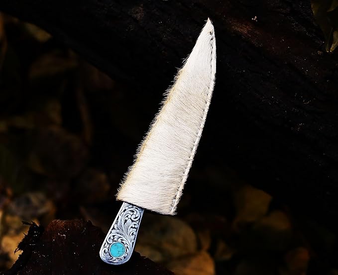KNI-3142 Custom Handmade D2 Steel Knife with Leather Sheath 3D Engraved